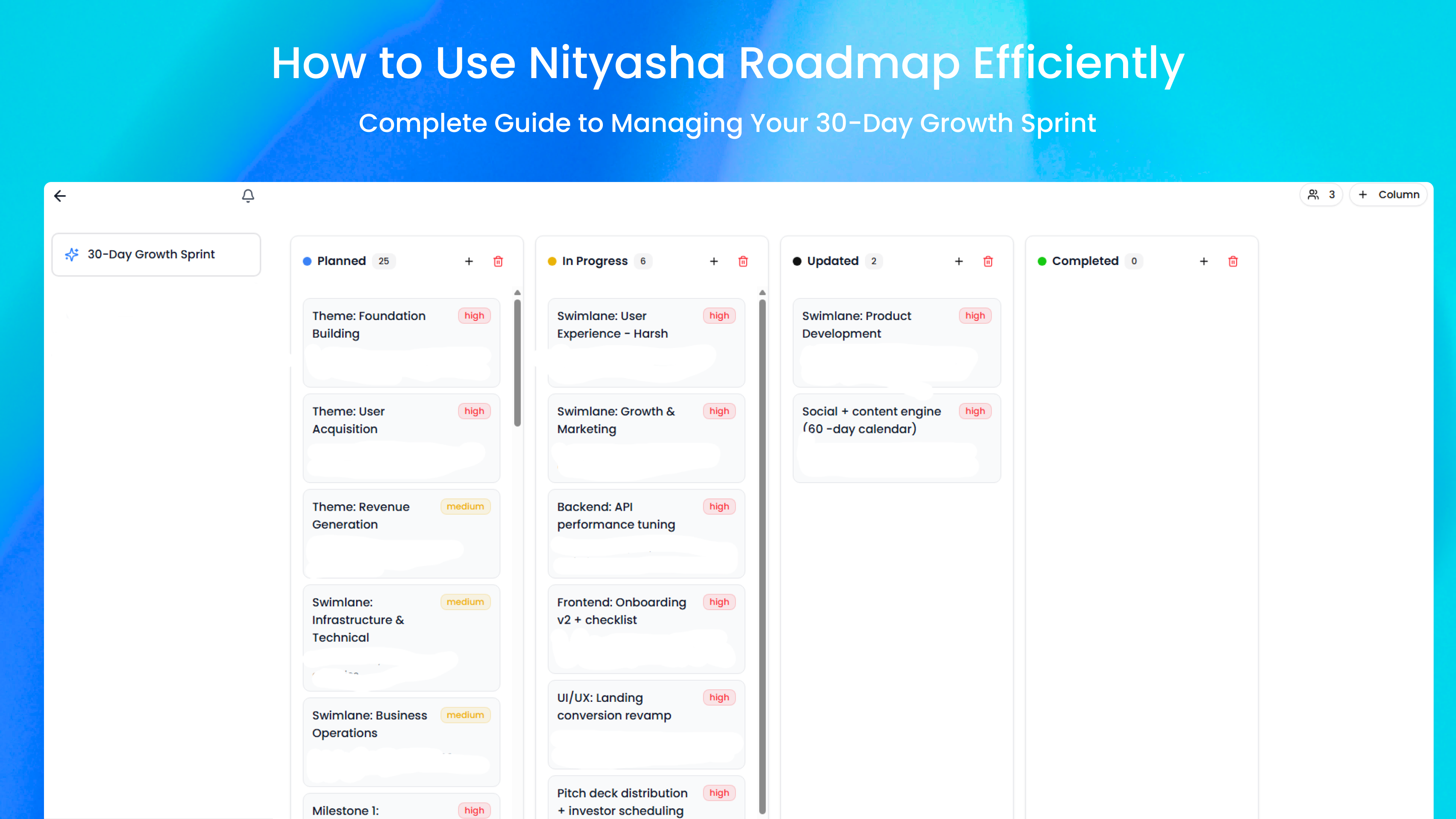 How to Use Nityasha Roadmap Efficiently: Complete Guide to Managing Your 30-Day Growth Sprint
